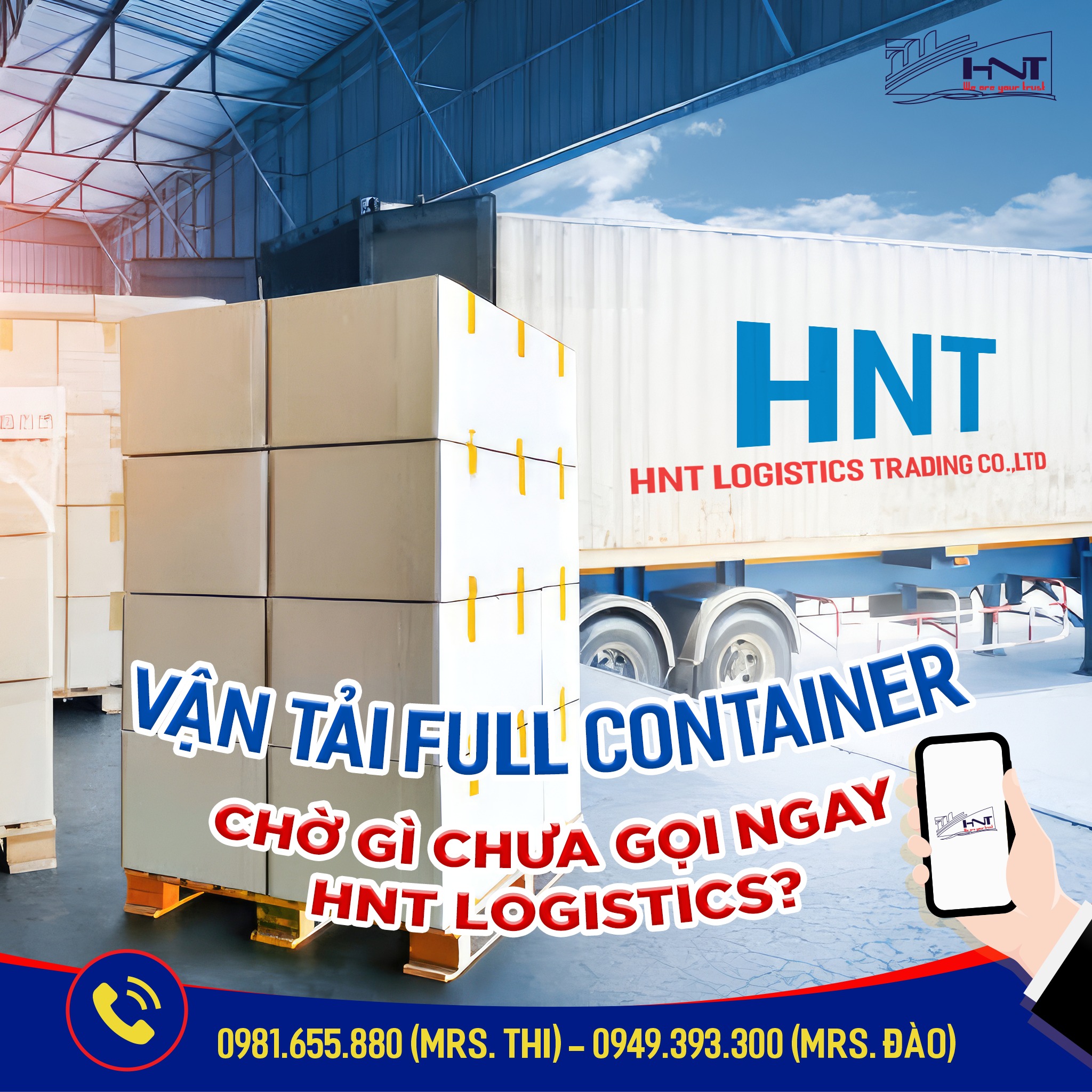 HNT cung cấp trọn gói dịch vụ xử lý tại kho, vận tải và khai thuê hải quan, sẵn sàng phục vụ mọi nhu cầu