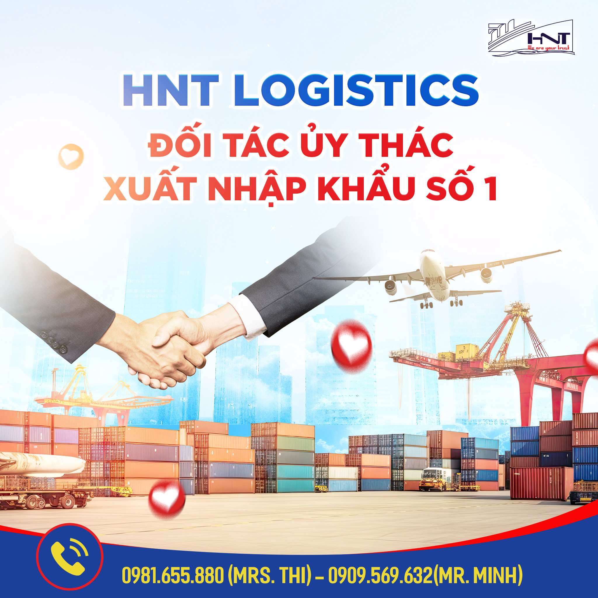 Let HNT accompany you in every international shipments – fast, effective and optimum cost