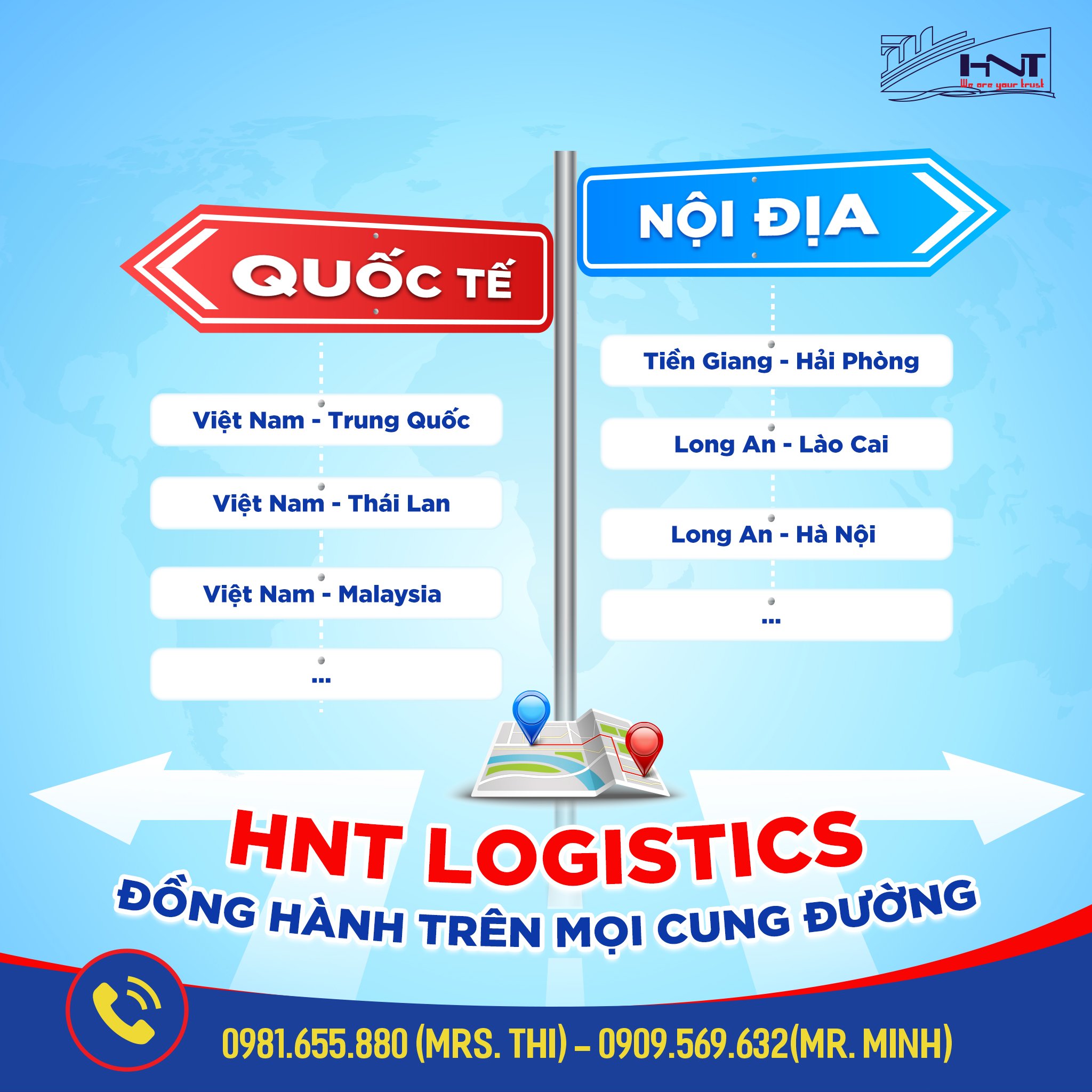 HNT Logistics đồng hành trên mọi cung đường HNT Logistics đồng hành trên mọi cung đường