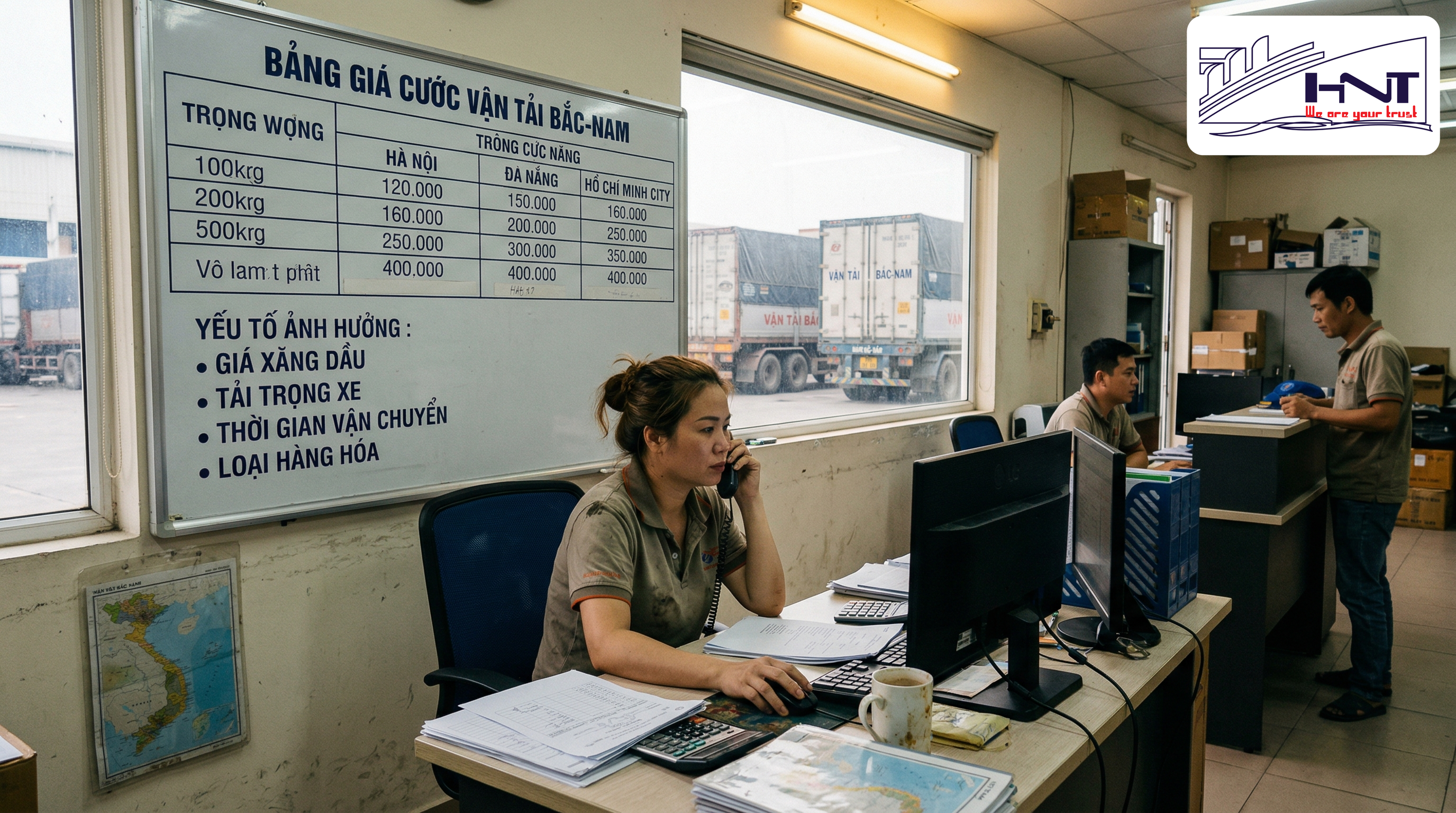 Price list and factors affecting North-South freight truck costs