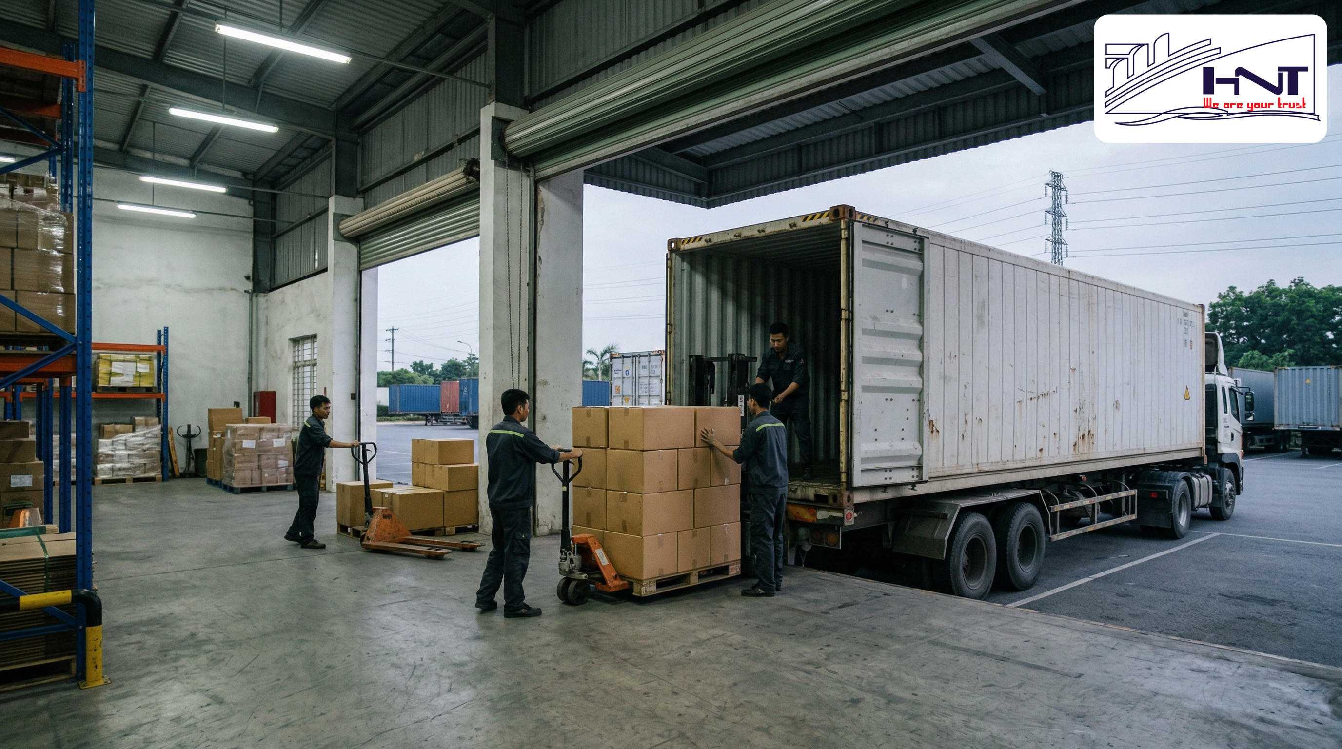 Optimizing North-South shipping with container trucks