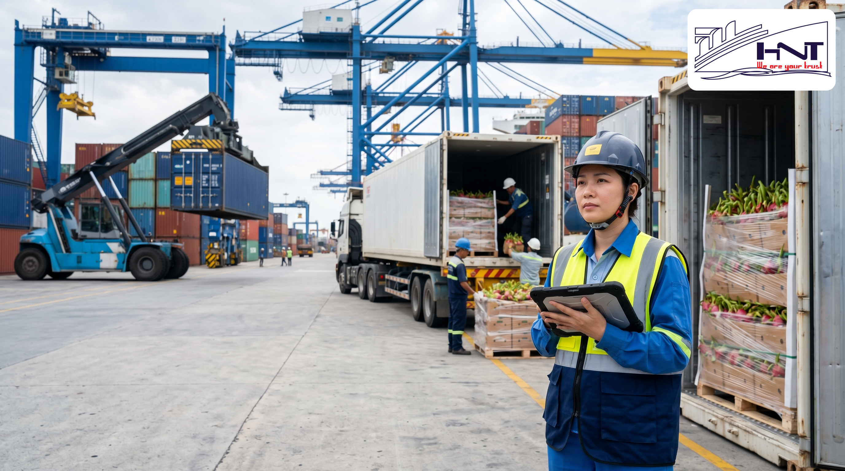 Nhân viên hiện trường xuất nhập khẩu và kiểm soát chuỗi vận hành