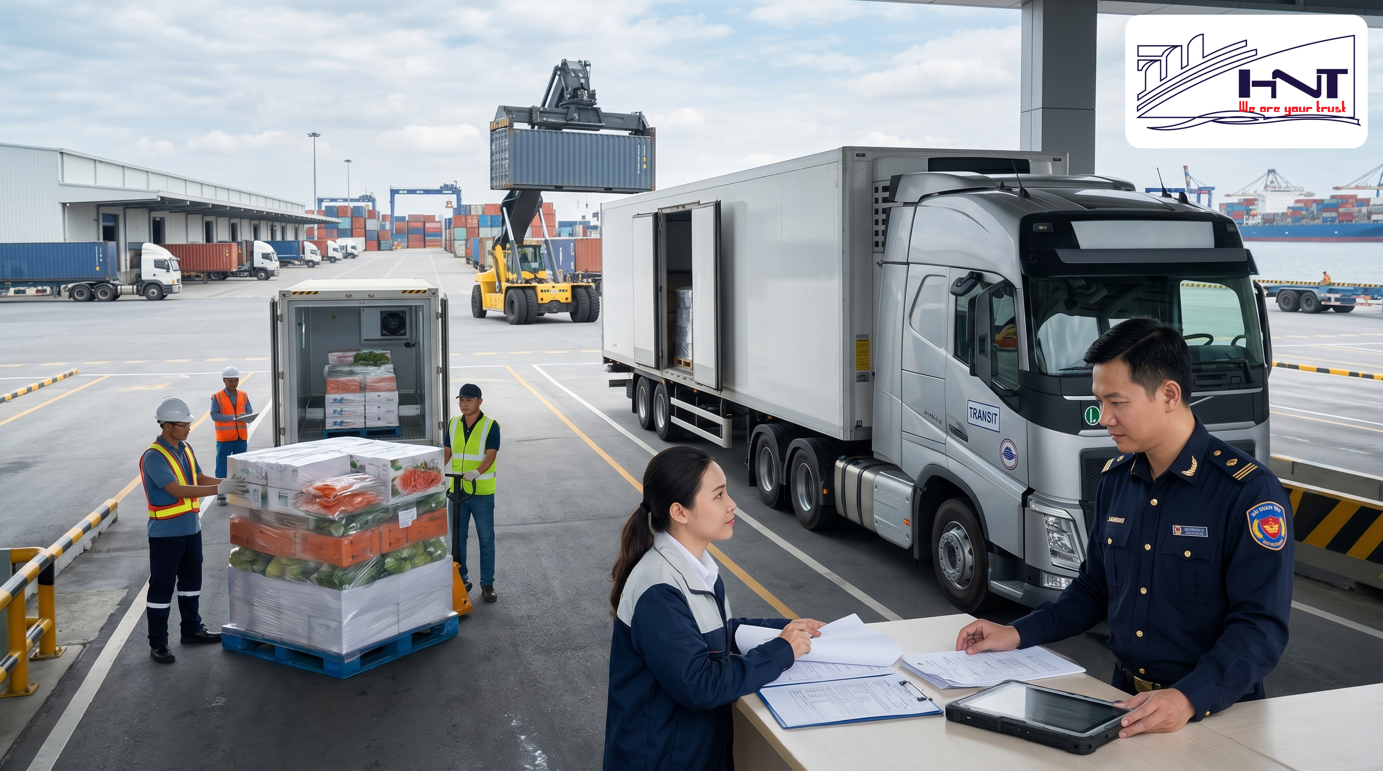 Quy trình dịch vụ kê khai hải quan cửa khẩu cho hàng transit