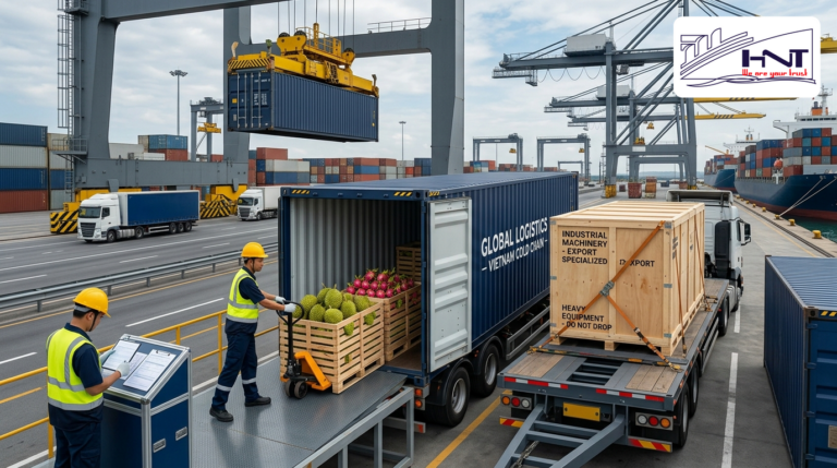 Giải pháp vận chuyển sầu riêng, thanh long xuất khẩu và máy móc thiết bị an toàn