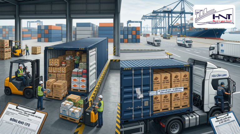 International sea freight shipping process: Distinguishing FCL and LCL