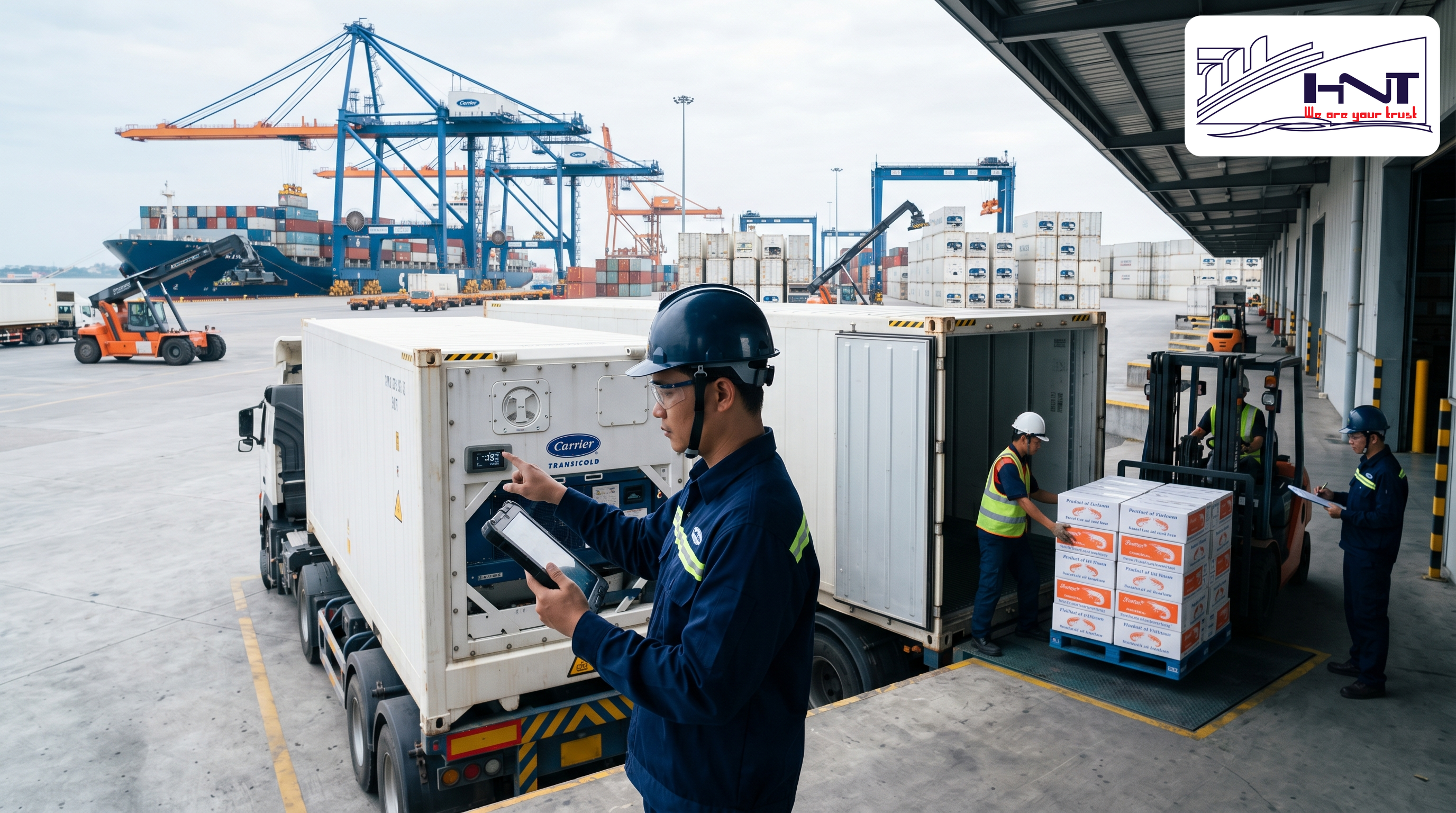 Thiết lập nhiệt độ container lạnh đúng ngay từ giai đoạn trước khi đóng hàng
