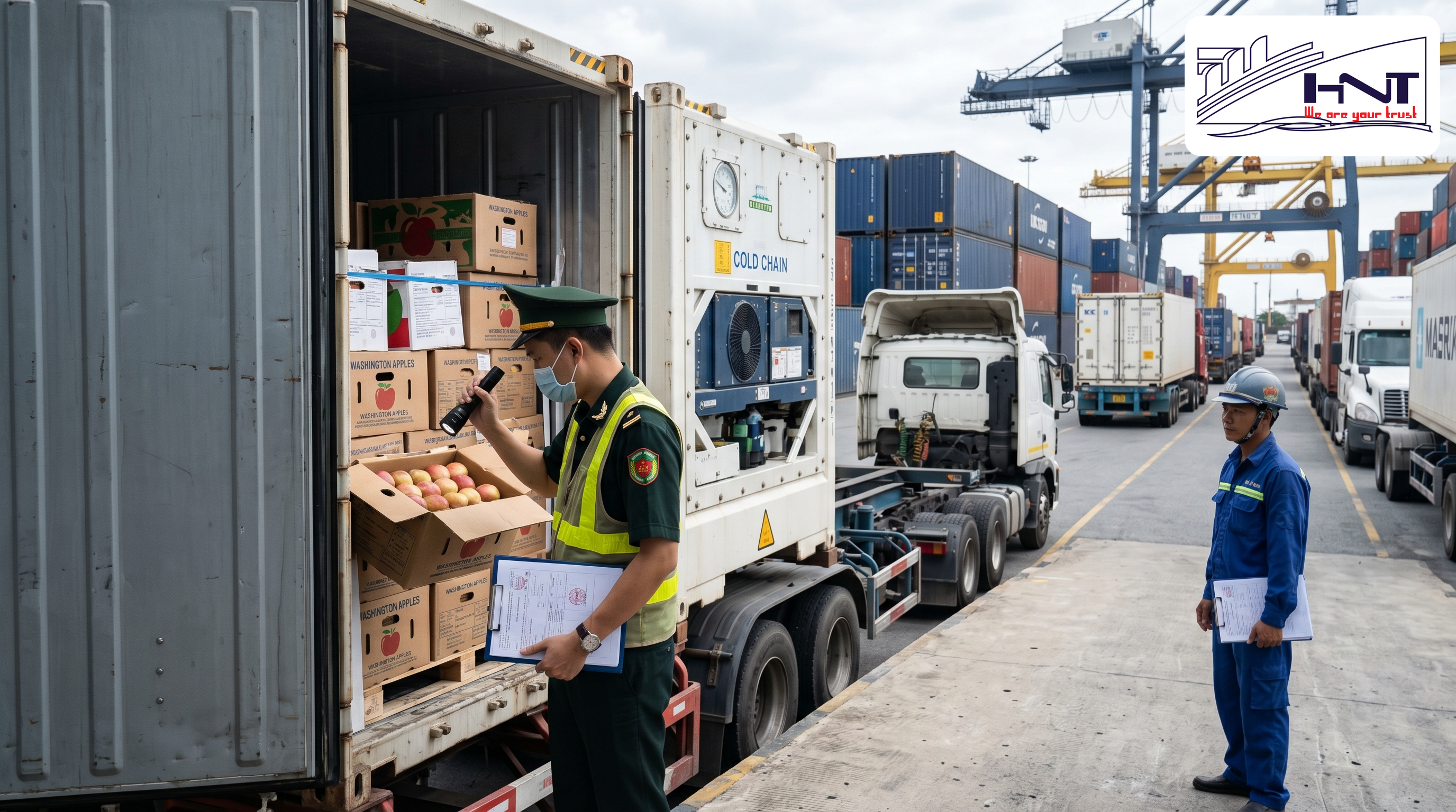 Where do imported fruit inspection procedures usually delay customs clearance