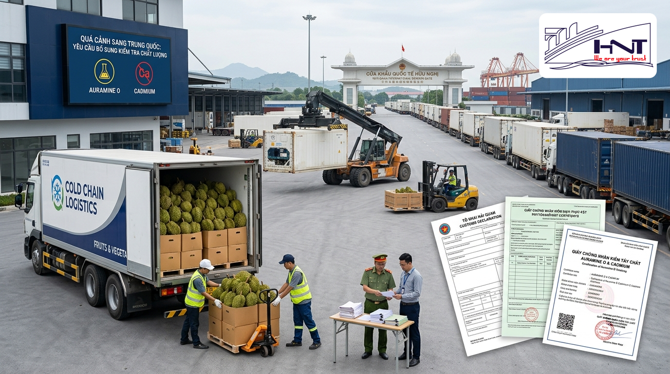 Why do many durian shipments with complete documents still incur costs when transiting through China