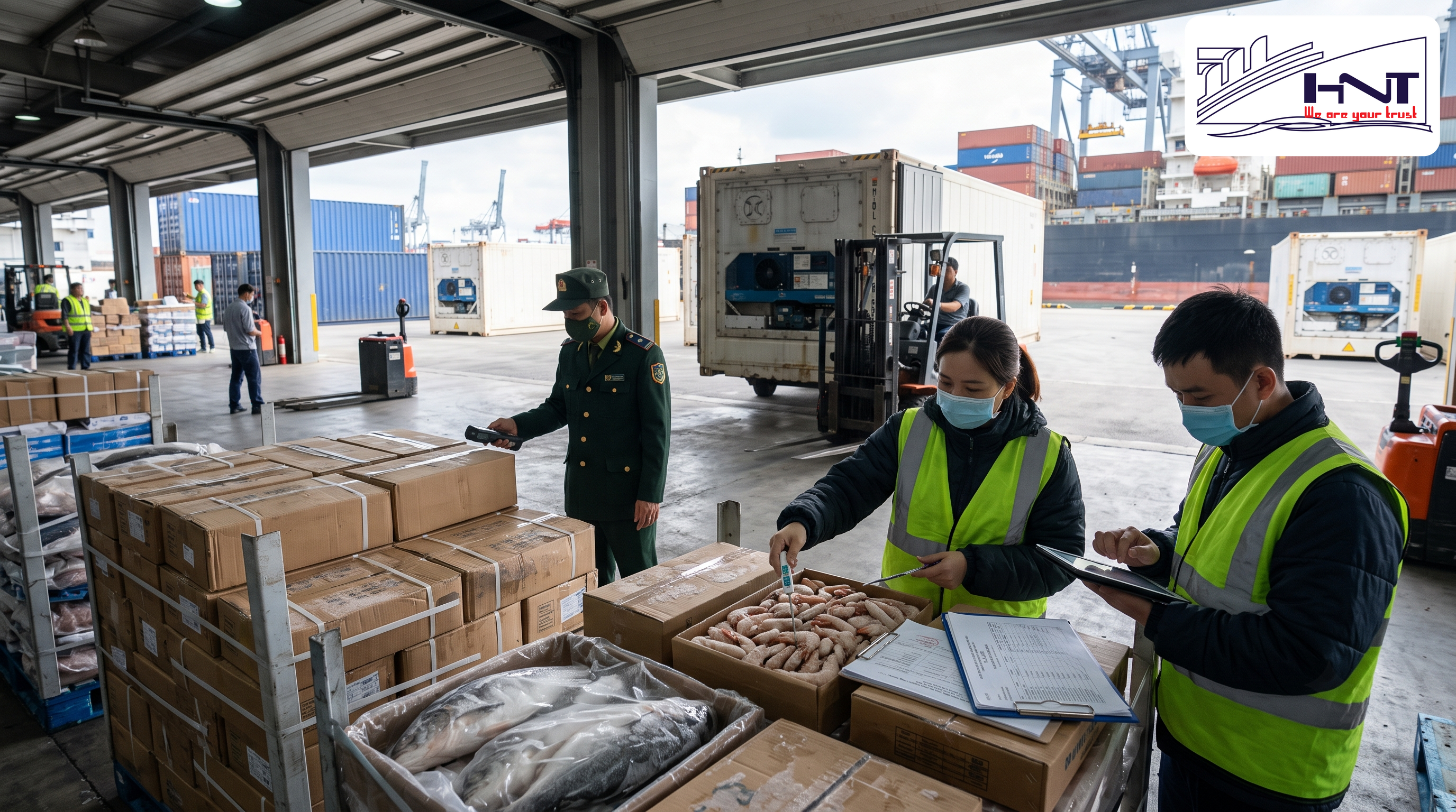 Bảo quản thực phẩm đông lạnh khi xuất khẩu: hồ sơ, kiểm dịch và thông quan