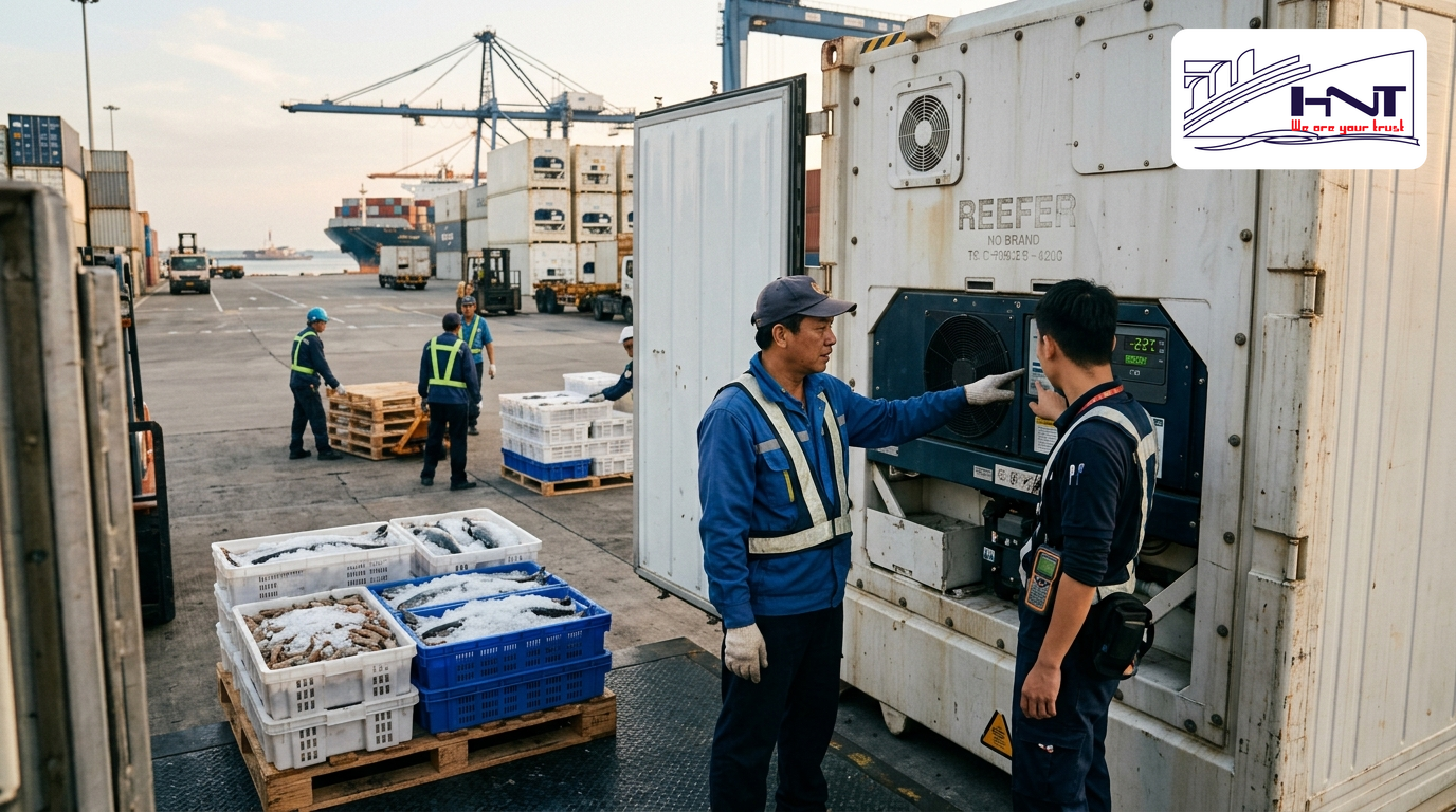 Chọn container lạnh chở thủy sản và kiểm soát nhiệt độ Chọn container lạnh chở thủy sản và kiểm soát nhiệt độ