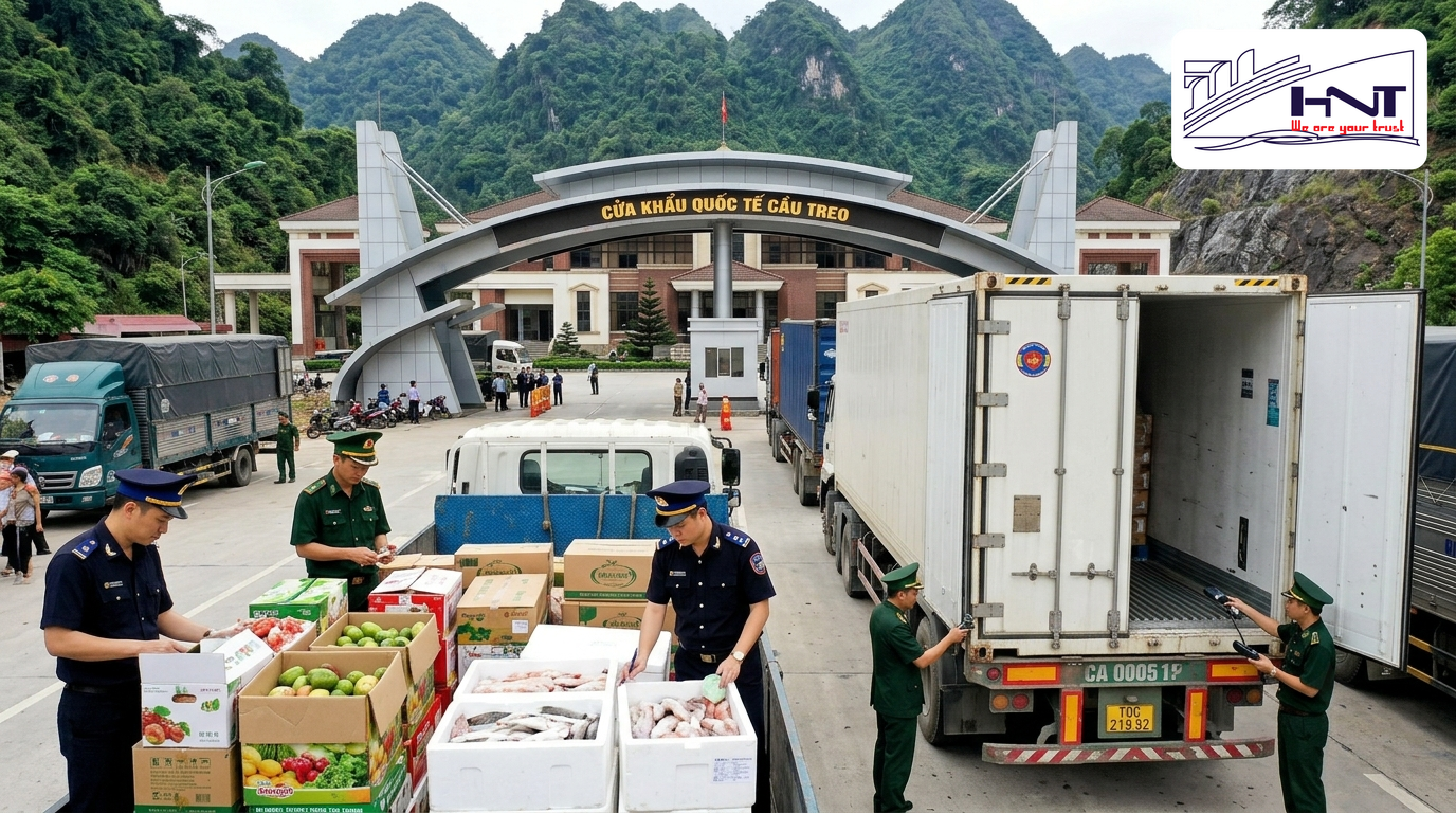Kiểm soát rủi ro tại cửa khẩu Cầu Treo với hàng lạnh, nông sản và hải sản Kiểm soát rủi ro tại cửa khẩu Cầu Treo với hàng lạnh, nông sản và hải sản