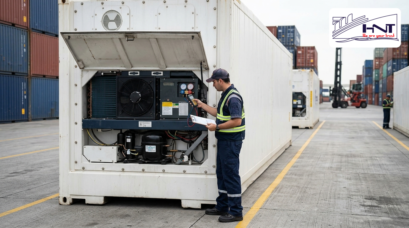 Quy trình PTI container lạnh trước khi nhận rỗng