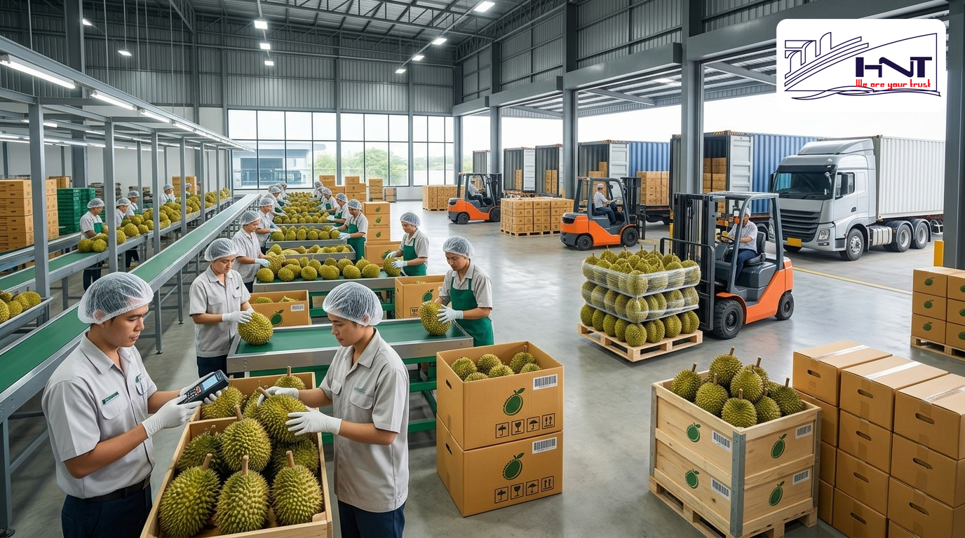 thủ tục xuất khẩu sầu riêng sang Trung Quốc