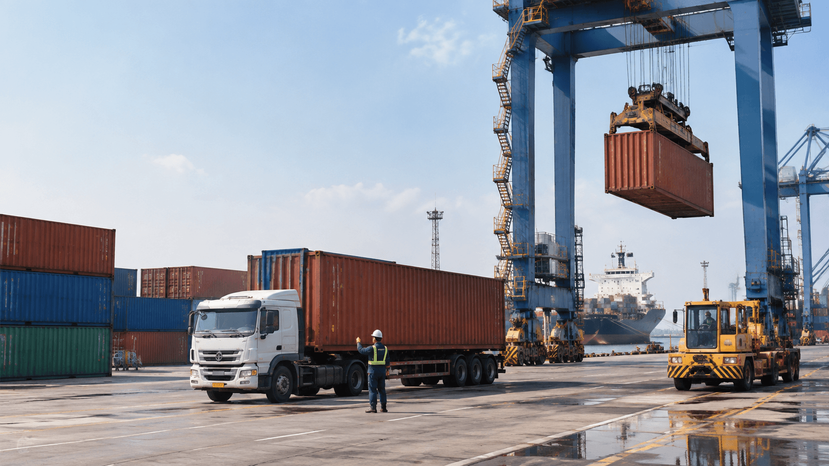 Hoạt Động Khai Thác Container Tại Cảng Lạch Huyện Hải Phòng Với Bãi Container Và Phương Tiện Vận Chuyển - HNT Logistics