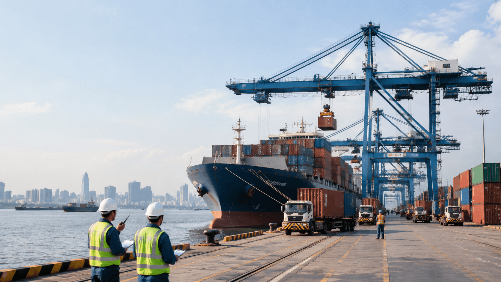 Hình Ảnh Cảng Sài Gòn Với Hệ Thống Container Và Hoạt Động Logistics Biển Tại TP.HCM - HNT Logistics