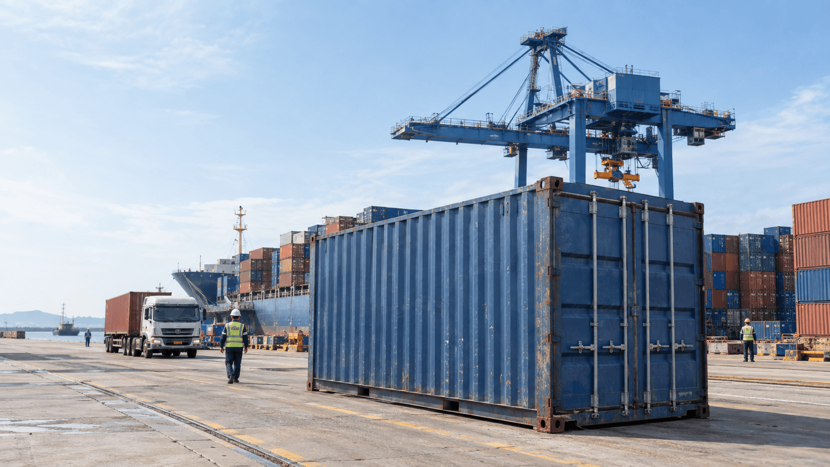 Container 20 Feet Tại Cảng Biển Việt Nam, Thể Hiện Cấu Tạo Và Vai Trò Trong Vận Tải Hàng Hóa Đường Biển - HNT Logistics