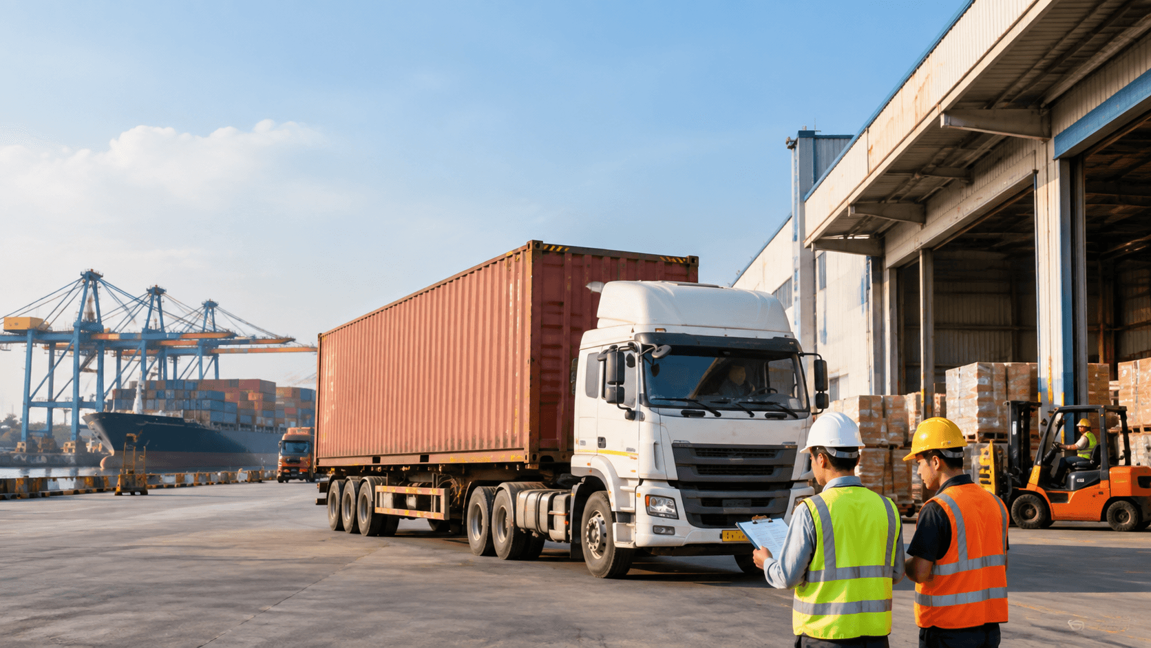 Container Delivery Process At Dinh Vu Port Hai Phong From Port To Factory Warehouse - HNT Logistics