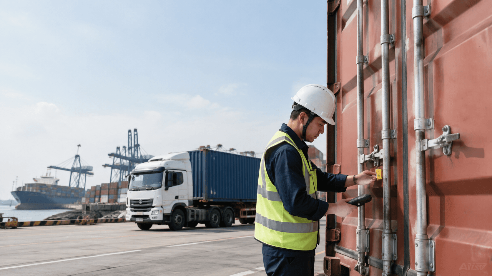 Kiểm Soát An Toàn Vận Chuyển Container Qua Cảng Cát Lái Với Quy Trình Kiểm Tra Hàng Hóa Chuyên Nghiệp - HNT Logistics