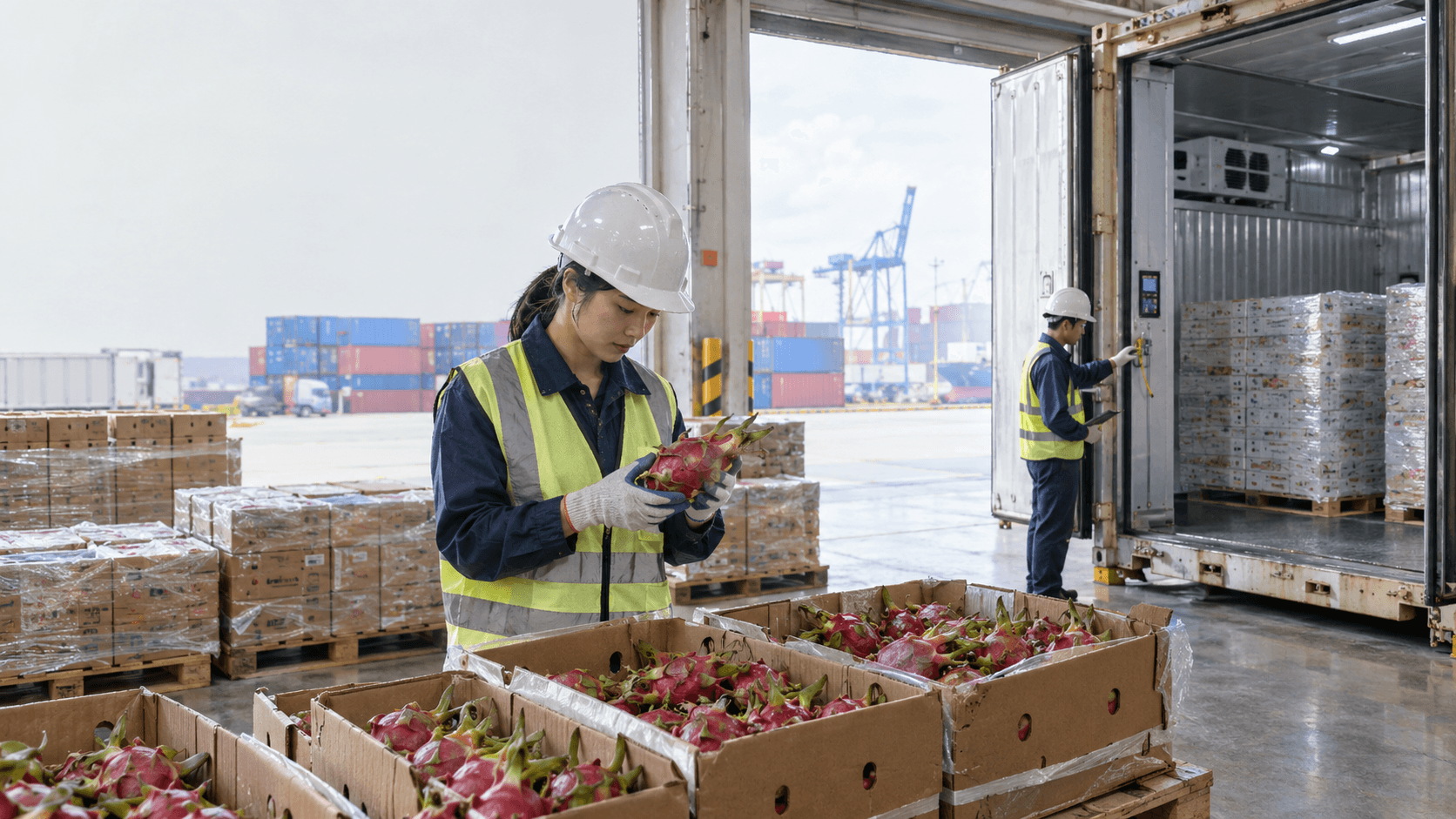 Kiểm Soát An Toàn Hàng Hóa Và Chuỗi Lạnh Khi Xuất Khẩu Thanh Long Sang Thái Lan Tại Kho Logistics Ở TP.HCM. - HNT Logistics