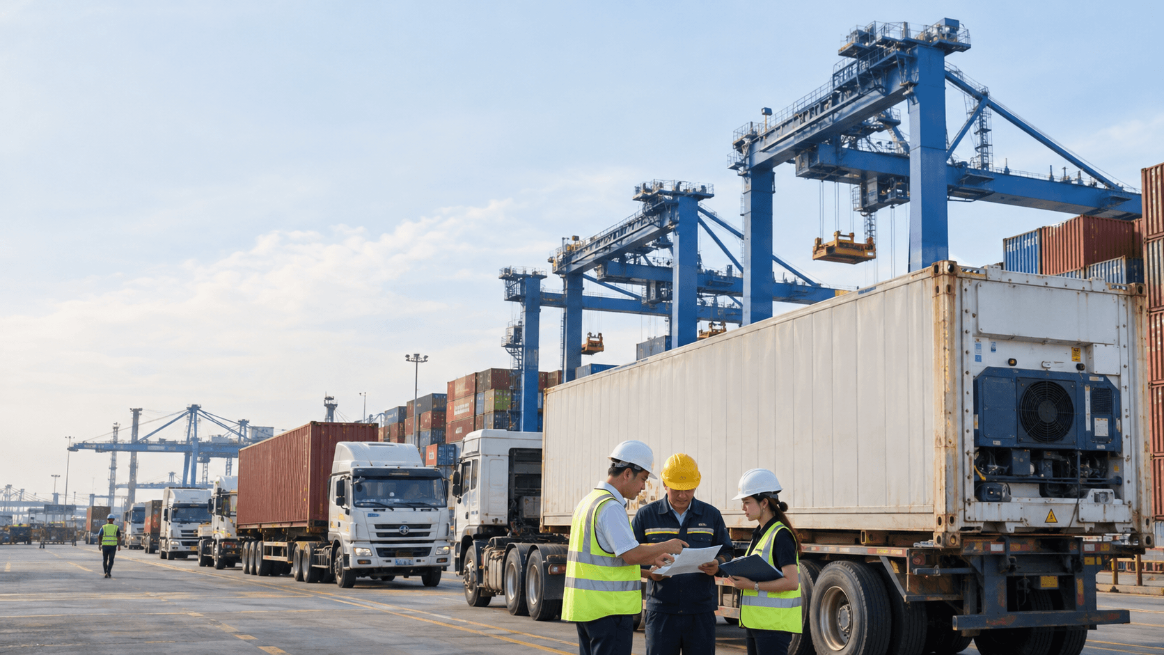 Transit Thai Fruit to China - Vietnam Container Port Coordinates the Transportation of Thai Fruit to China Through a Cross-Border Supply Chain. - HNT Logistics