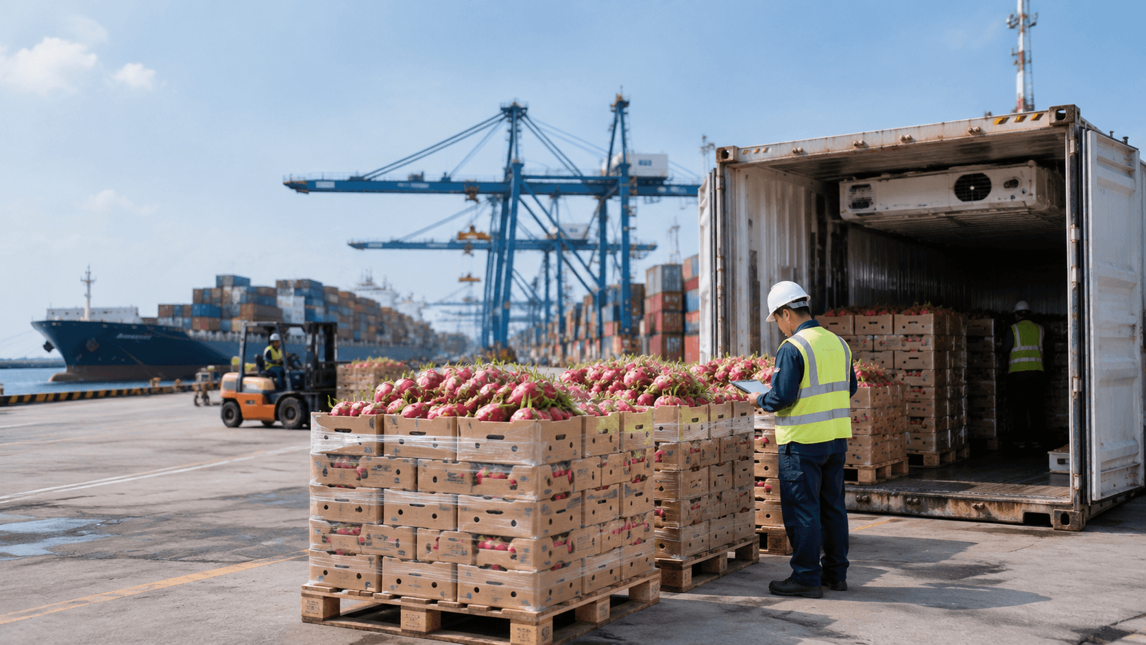 Vận Chuyển Thanh Long Đi Shekou Từ HCM Với Thiết Kế Tuyến Hàng Lạnh Cho Thanh Long Tươi - HNT Logistics