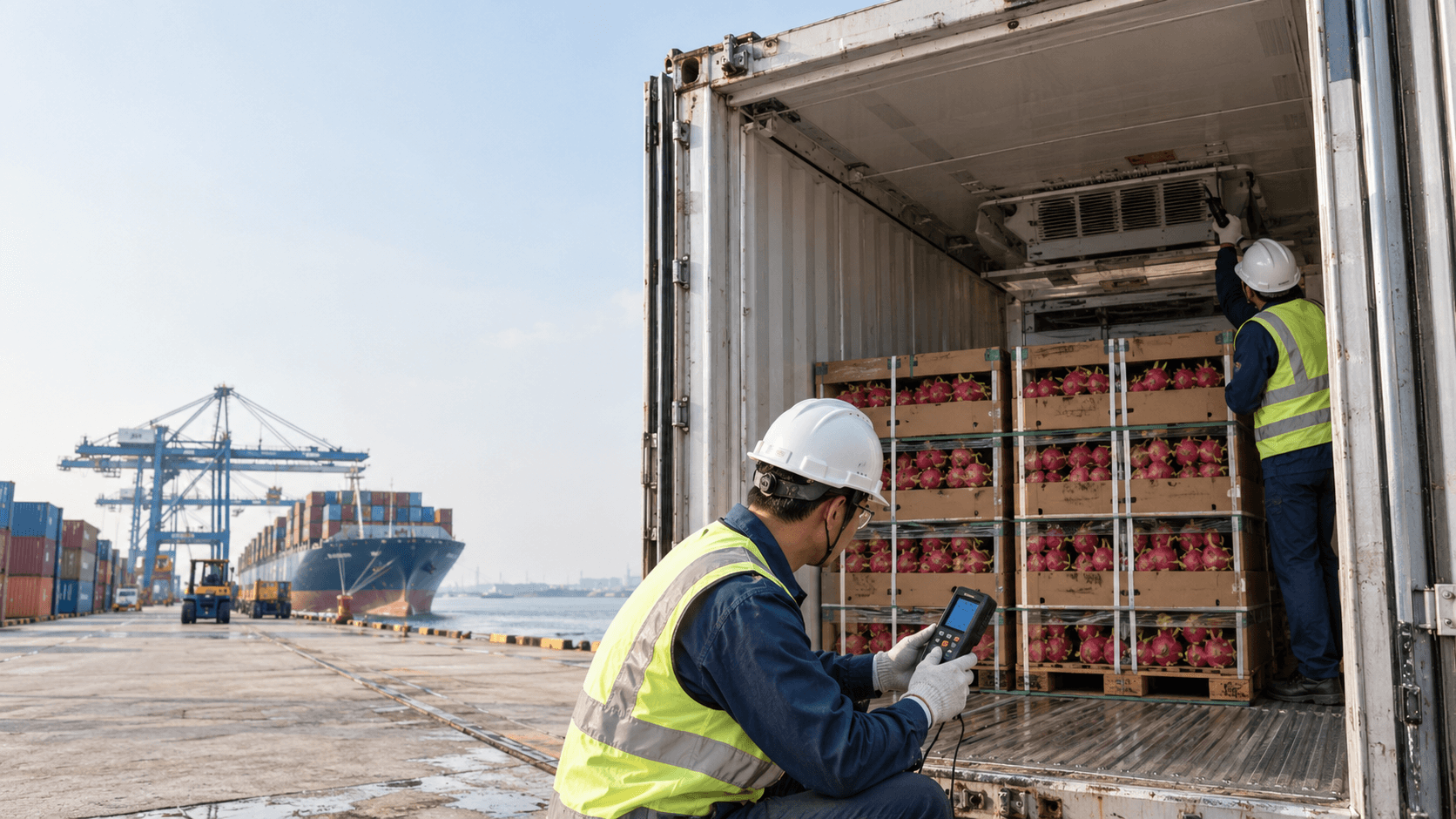 Xuất Khẩu Thanh Long Đi Shekou Với Kiểm Soát Chuỗi Lạnh Và Chất Lượng Hàng Hóa - HNT Logistics